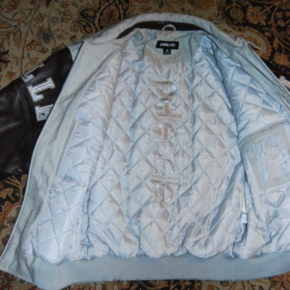 Pelle Pelle Legendary Limited Edition Gray Wool & Brown Leather Jacket men's 2XL - Picture 15 of 16